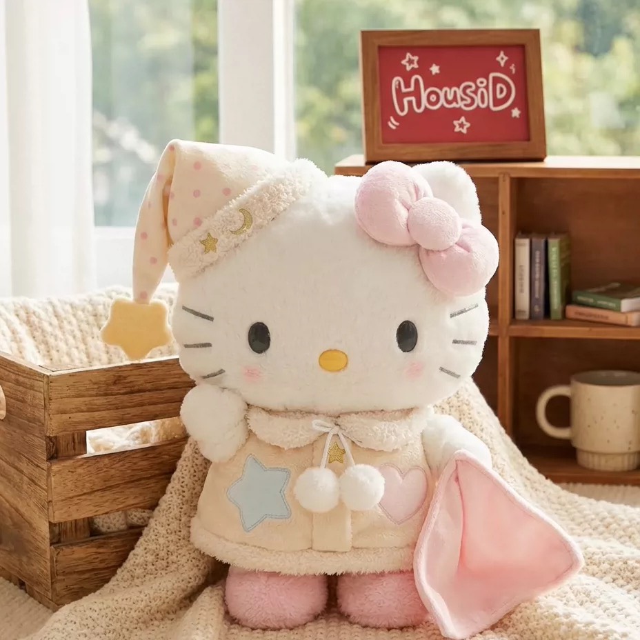 Gấu bông Hello Kitty mặc áo ngủ cao cấp 45cm