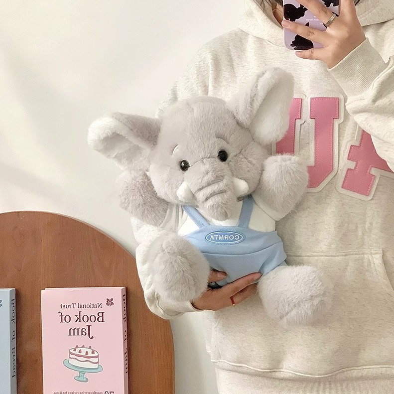 Gấu bông voi xám mặc yếm 32cm