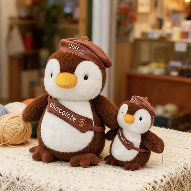 Gấu bông chim cánh cụt nâu 30cm