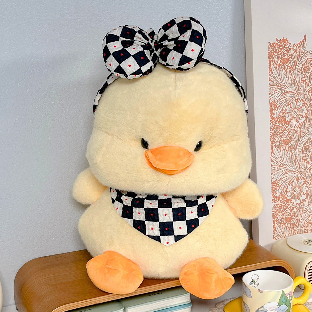 Gấu bông vịt vàng buộc nơ 40cm
