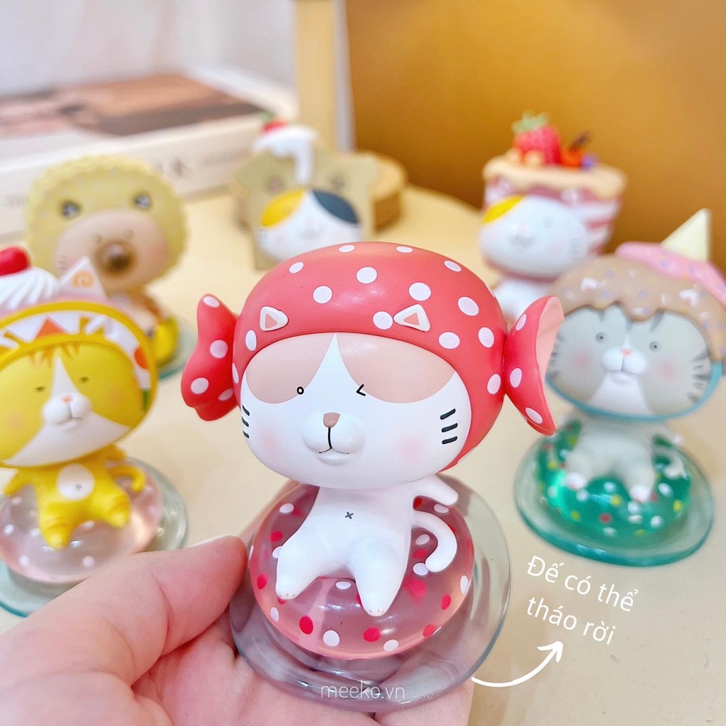 Decor Mèo đội bánh kẹo Summer Cat