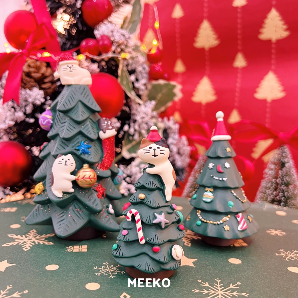 Mèo Noel giáng sinh decor