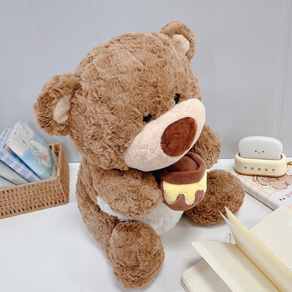 Gấu nâu HoneyBear ôm hũ mật