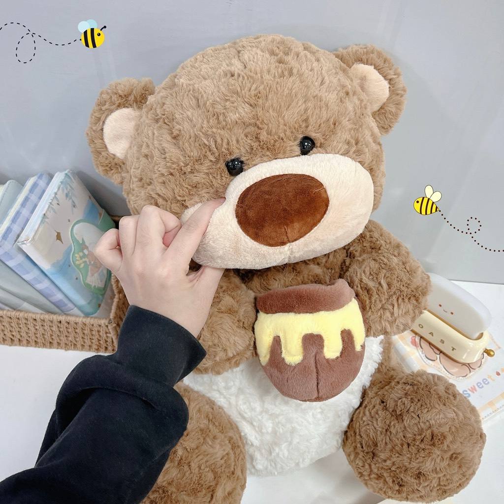 Gấu nâu HoneyBear ôm hũ mật