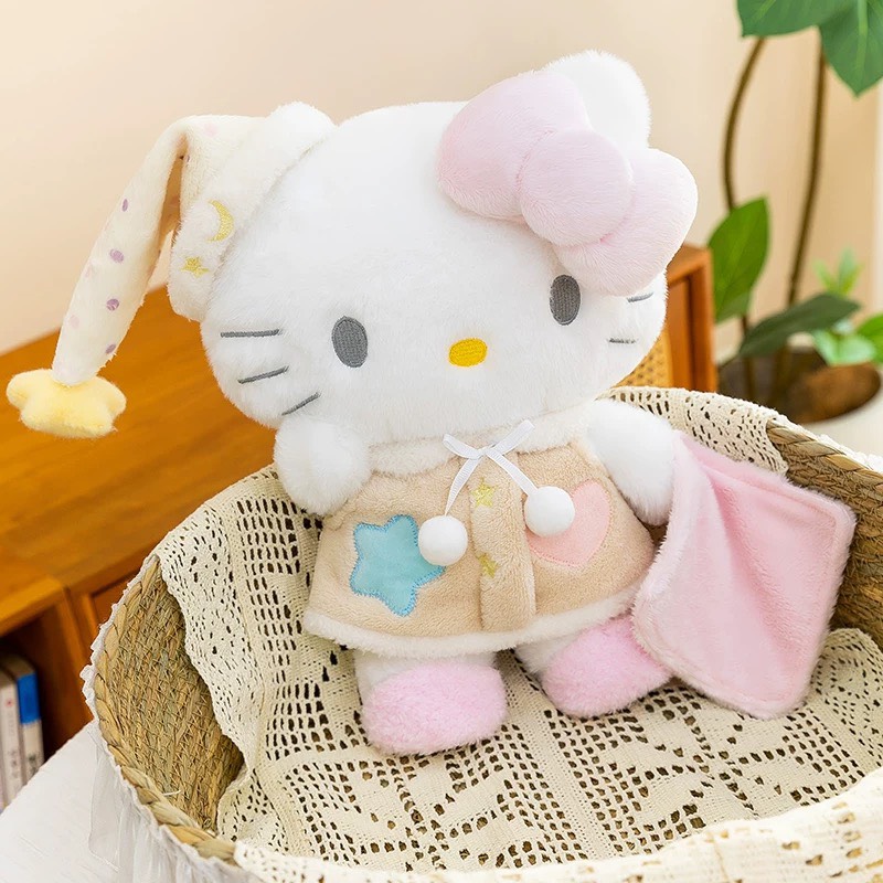 Gấu bông Hello Kitty mặc áo ngủ cao cấp 45cm