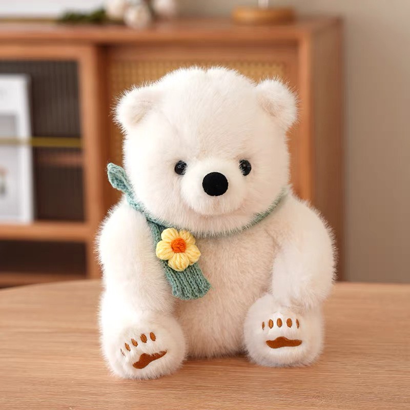 Gấu bắc cực quàng khăn xanh