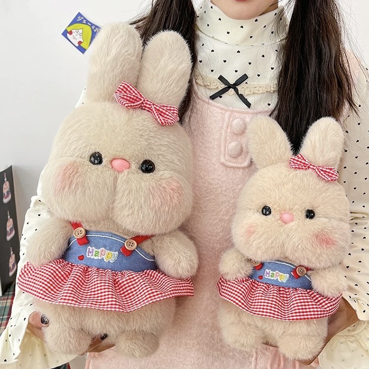 Gấu bông thỏ váy Happy