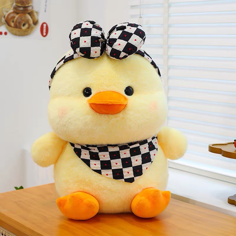 Gấu bông vịt vàng buộc nơ 40cm