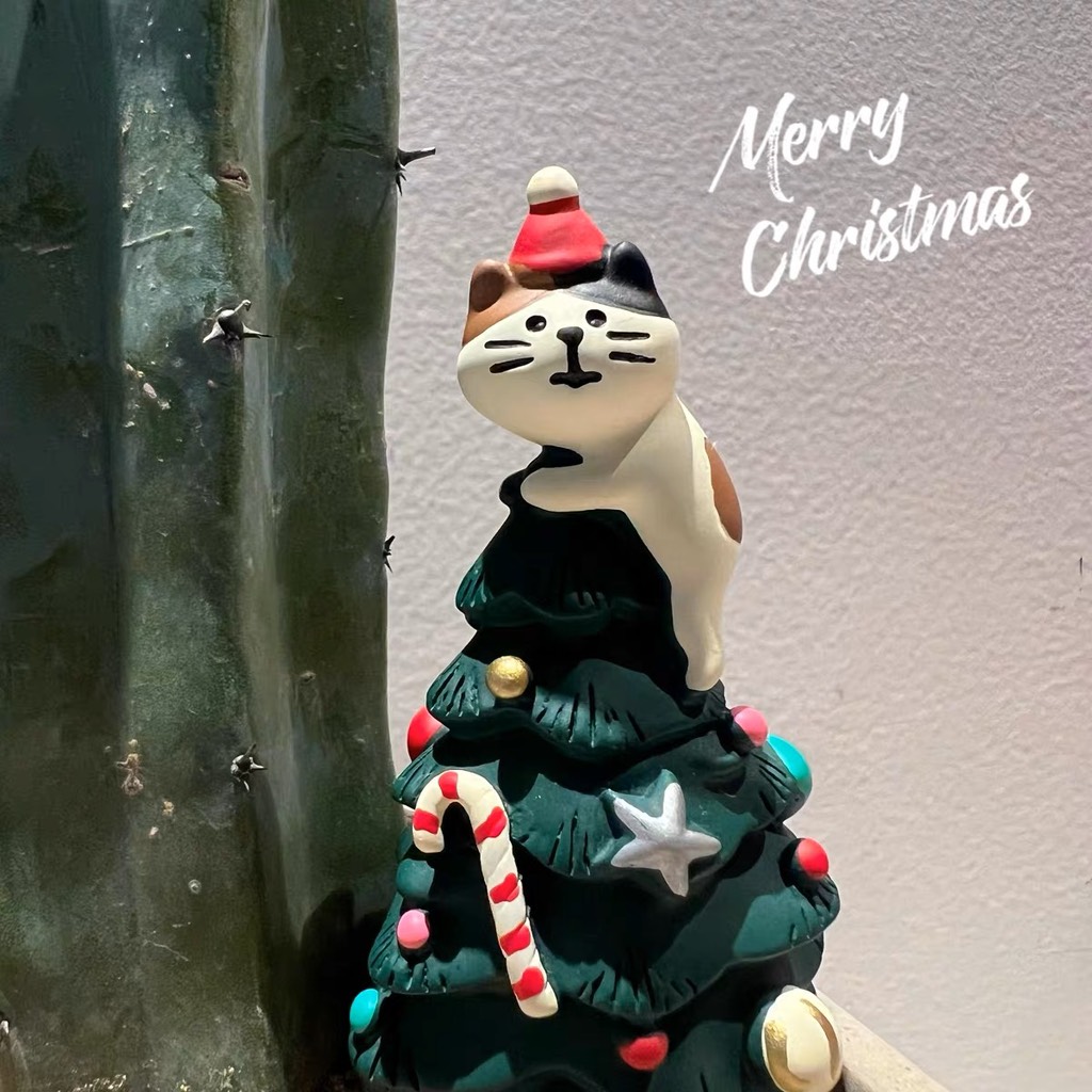 Mèo Noel giáng sinh decor