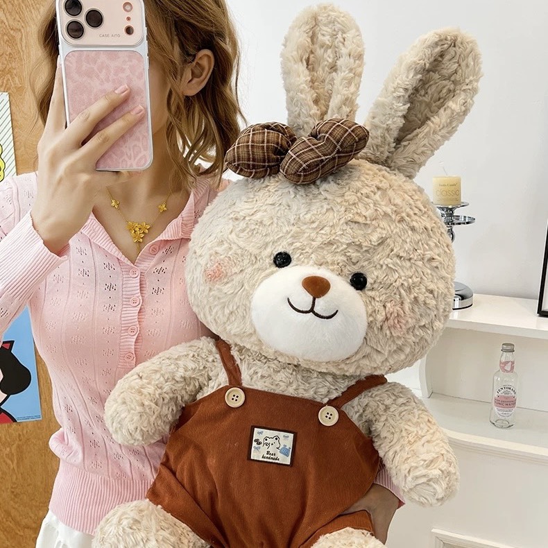 Gấu bông thỏ yếm ngồi