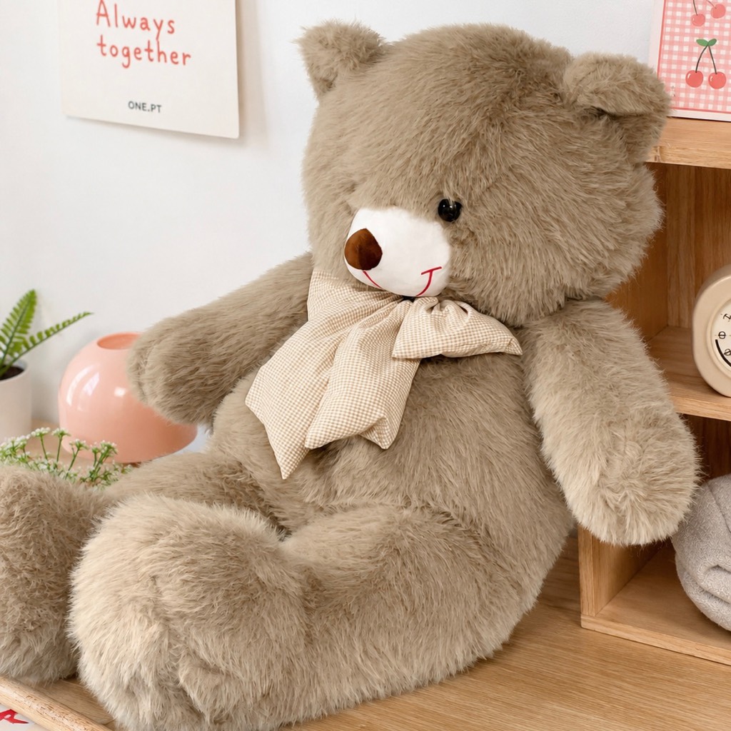 Teddy nơ lông dài cao cấp 1m2