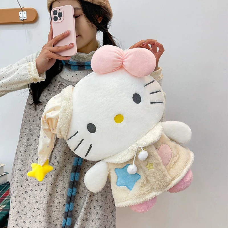Gấu bông Hello Kitty mặc áo ngủ cao cấp 45cm