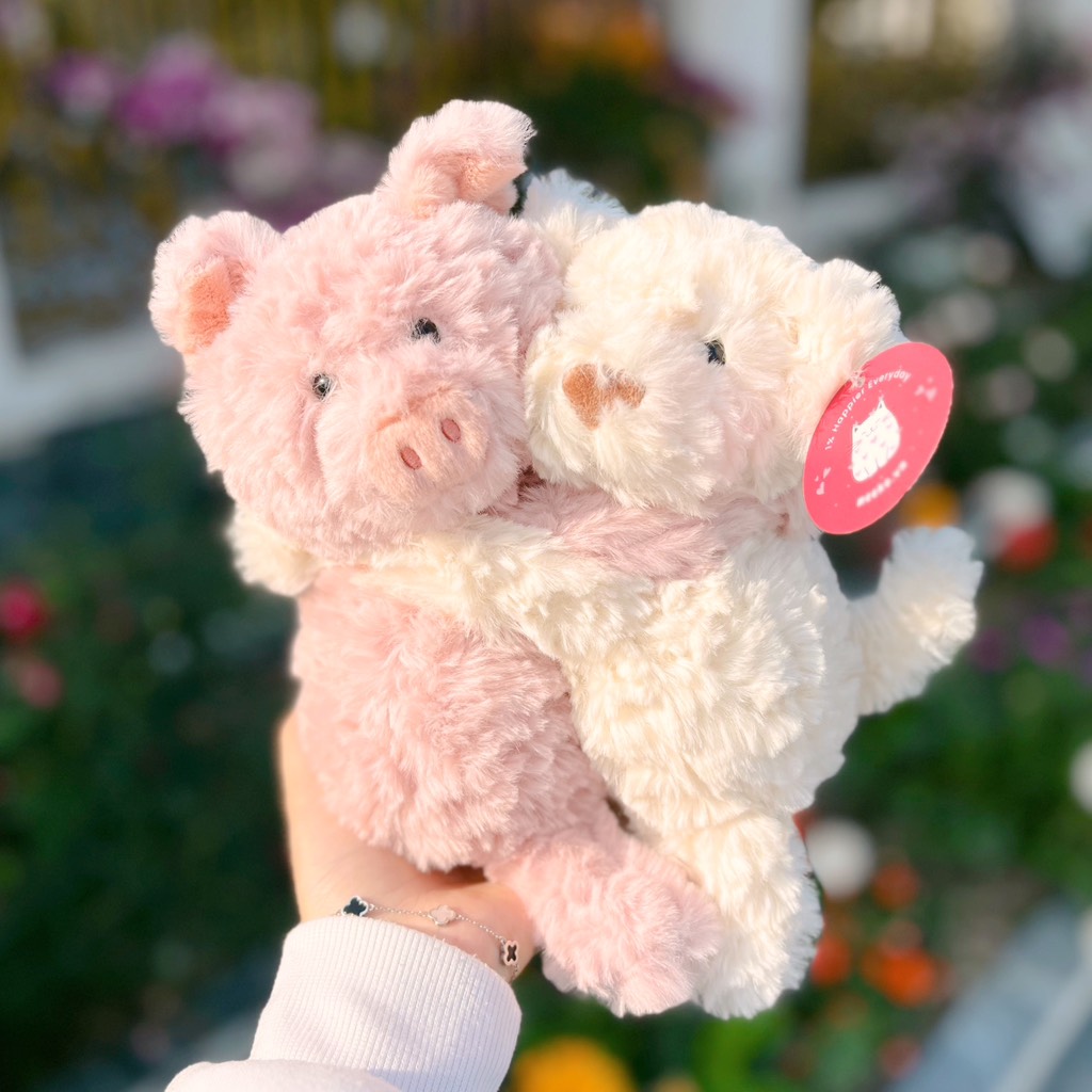 Gấu bông cặp đôi ôm nhau 22cm