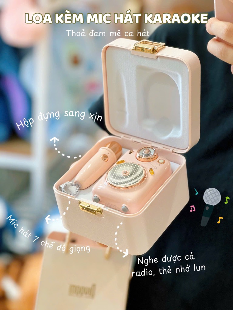 Loa Bluetooth Kiêm Mic hát Karaoke Fairy