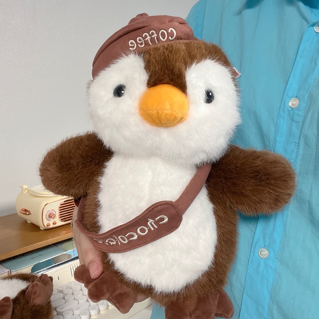 Gấu bông chim cánh cụt nâu 30cm