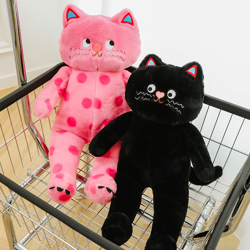 Gấu bông mèo râu xoăn Black Pink Cat