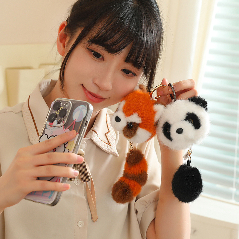 Móc khóa Foxy & Panda kéo đuôi