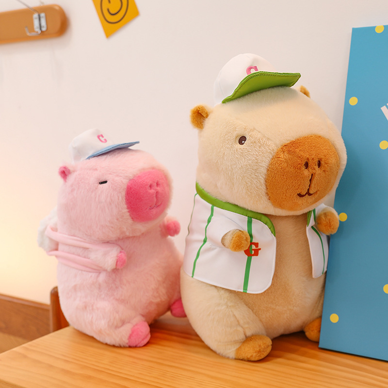 Gấu bông chuột lang nước Capybara cầu thủ bóng chày