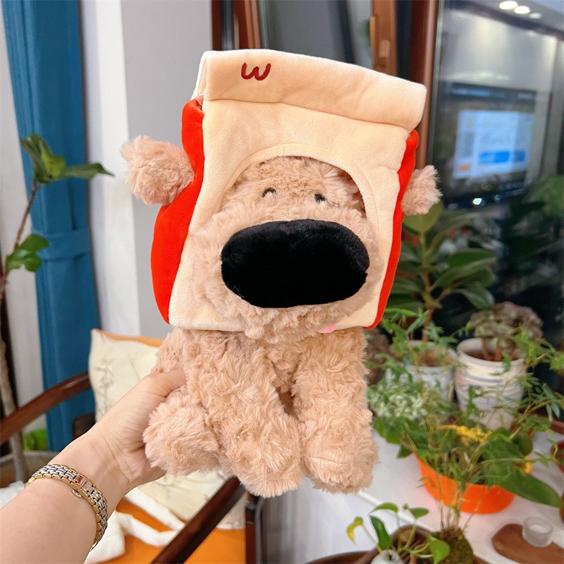 Gấu bông Cún đội mũ khoai tây chiên