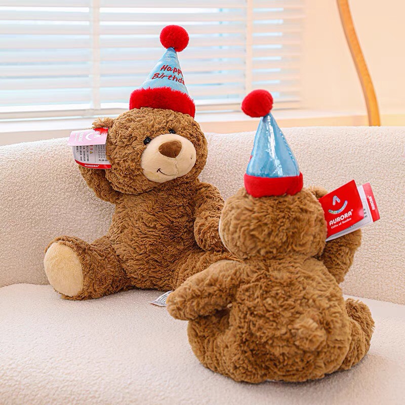 Gấu Teddy đội mũ sinh nhật Teddy Birthday 40cm