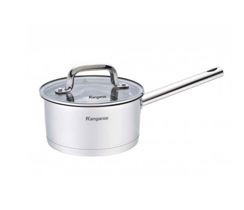 Nồi inox vung kính có tay cầm 16cm KG16SP1