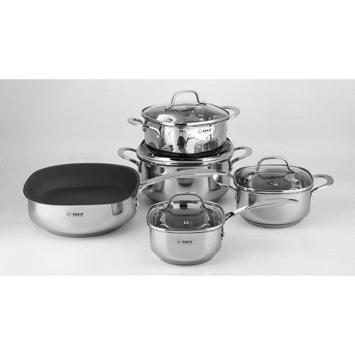 BỘ NỒI CHẢO INOX 304 5 CHIẾC ARBER NATURAL QUARTZ