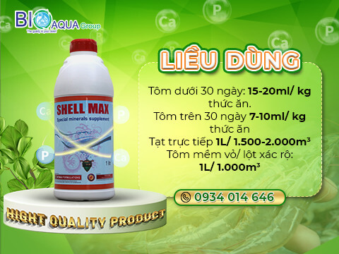 Shell Max - Khoang nuoc dam dac bo sung vi luong can thiet cho tom