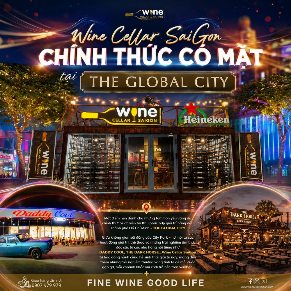 Wine Cellar SaiGon chính thức có mặt tại Tổ Hợp Giải Trí & Thể Thao Hàng Đầu TP.HCM