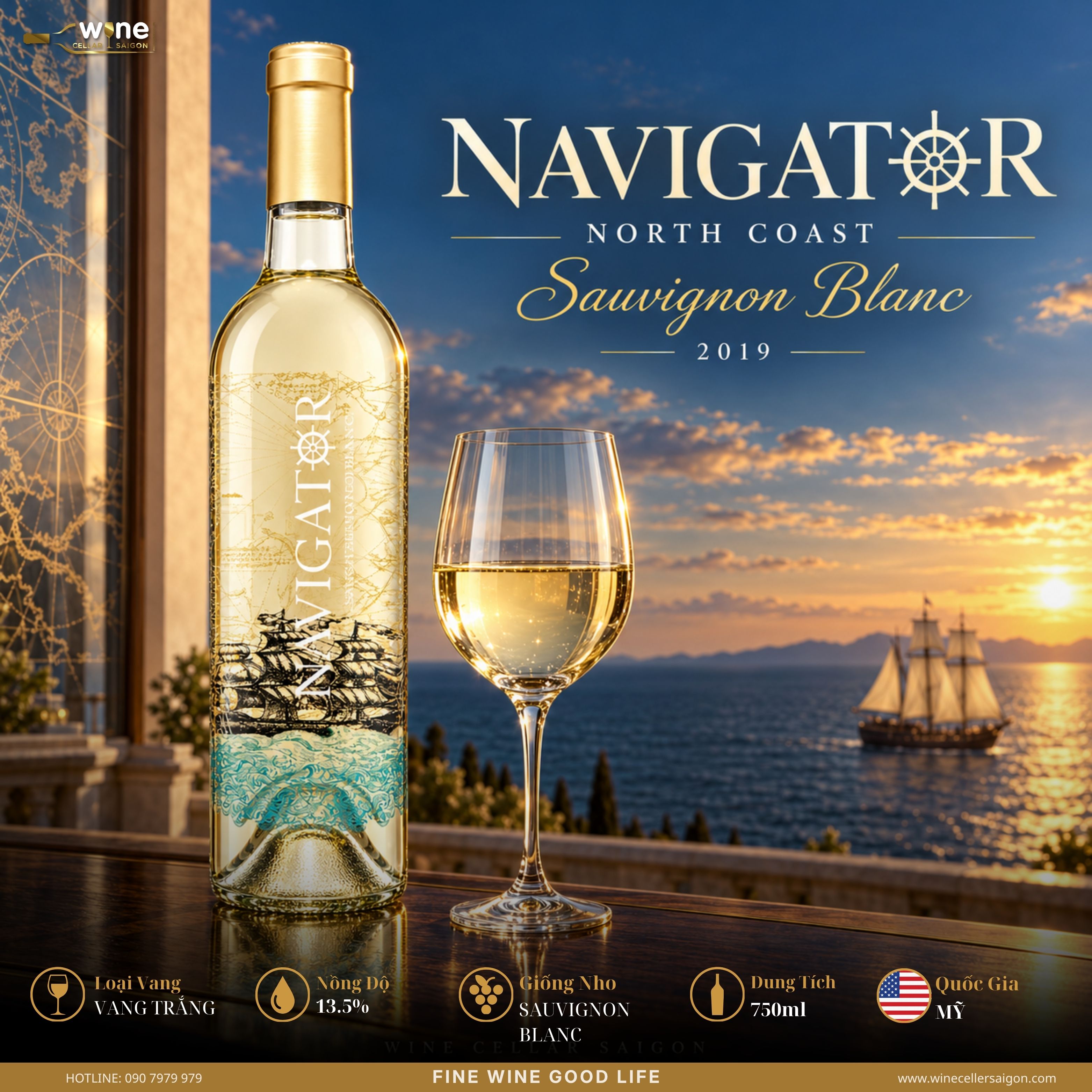 Navigator North Coast Sauvignon Blanc 2019