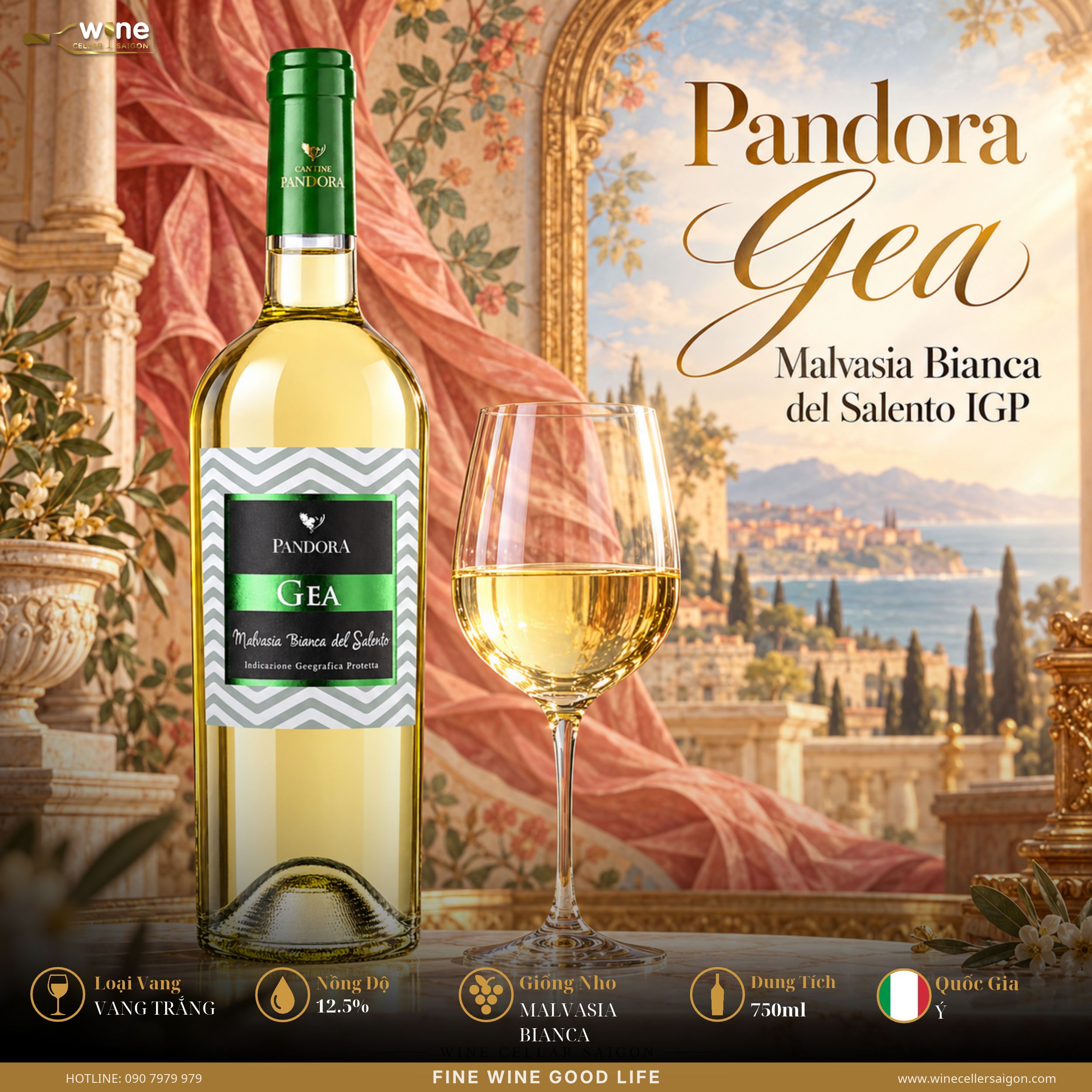 Pandora Gea Malvasia Bianca del Salento IGP