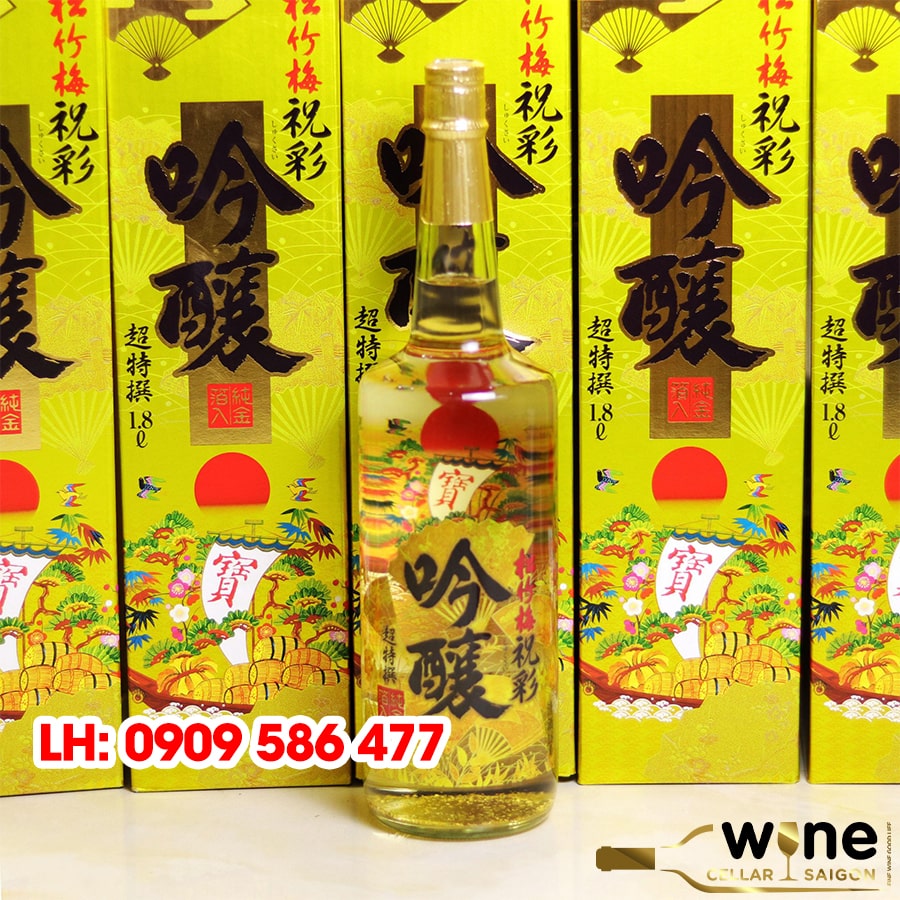 Sake vẩy vàng Takara Shozu 1800ml Nhật Bản