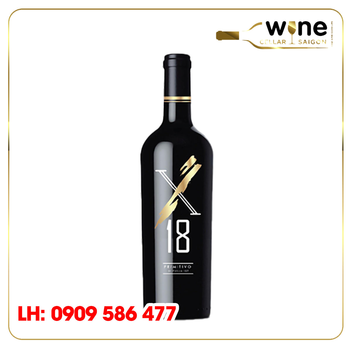 Vang đỏ X18 Primitivo Puglia Italia