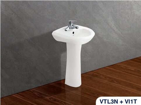 Chậu rửa treo tường Viglacera VTL3N