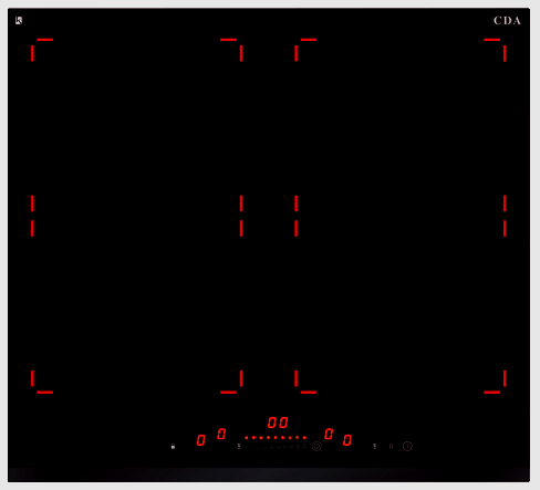 Bếp từ nhập khẩu Châu Âu thương hiệu CDA - HN6850FR - 4 VÙNG NẤU