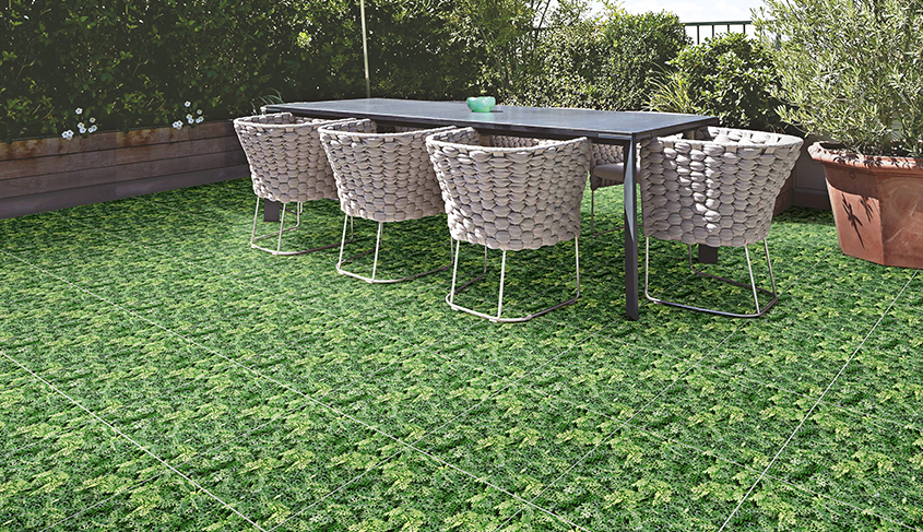 Gạch lát sân vườn Đồng tâm 40x40 4040GREENERY001