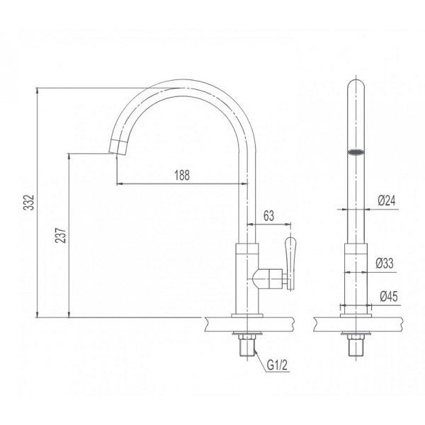 Vòi rửa bát nước lạnh Inax SFV-31