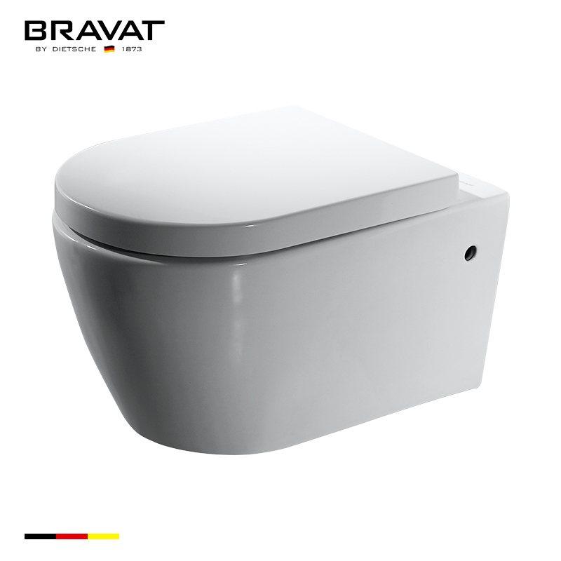 Bồn cầu âm tường xả vanh cao cấp Bravat C2190UW-ENG