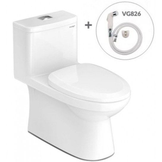 Bồn Cầu Viglacera MK2 Nắp Êm + Vòi Xịt VG826