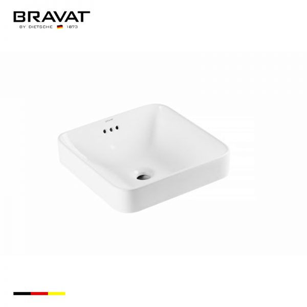 Chậu rửa mặt lavabo bán âm bàn Bravat C22327W-ENG