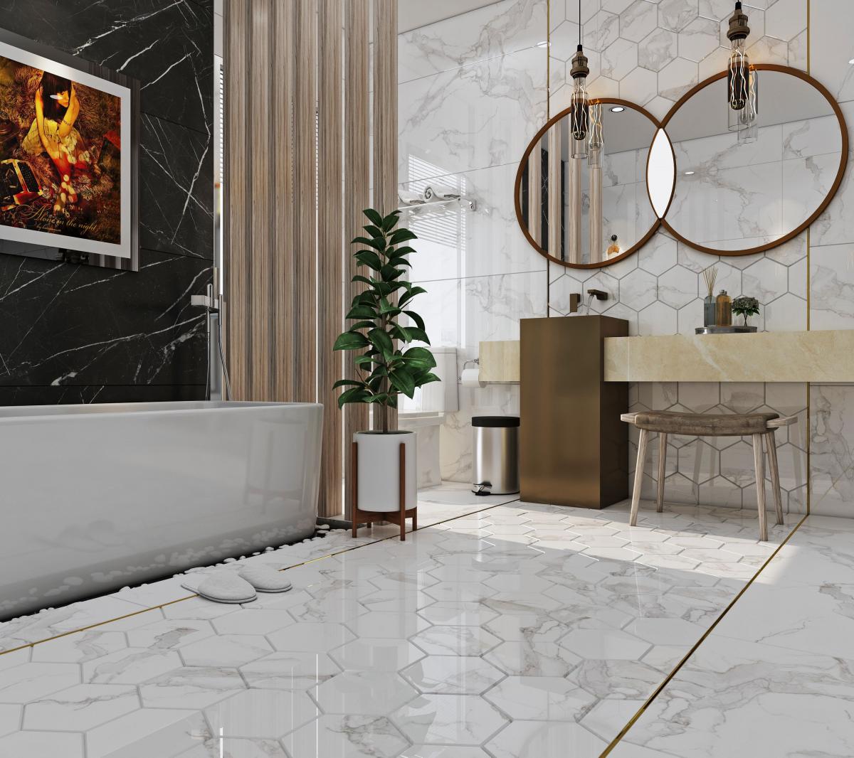 Gạch cao cấp có chức năng diệt khuẩn BELLISSIMO - BL126M13 kích thước 60X120 cm