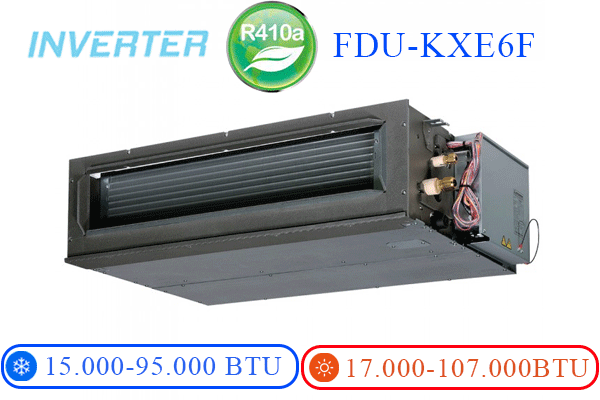Mặt lạnh âm trần nối ống gió áp suất tĩnh cao Model FDU-KXE6F