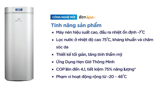 Máy nước nóng bơm nhiệt Heat Pump Midea RSJ-18/150RDN3-E2 - 150L