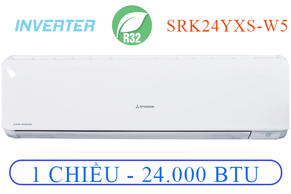 ĐIỀU HÒA TREO TƯỜNG MITSUBISHI HEAVY 1 CHIỀU INVERTER - SRK/SRC24YXS-W5 - CÔNG SUẤT 24.000 Btu