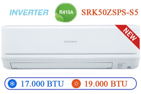 ĐIỀU HÒA TREO TƯỜNG MITSUBISHI HEAVY 2 CHIỀU INVERTER - SRK/SRC50ZSPS-S5 - CÔNG SUẤT 17.000 BTU