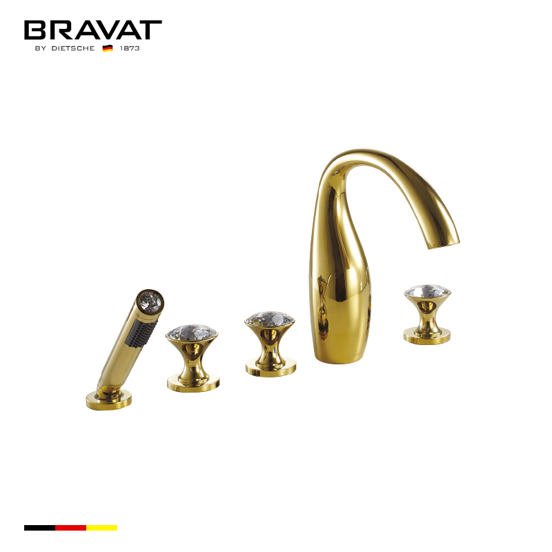 Vòi xả bồn kèm sen tắm cao cấp Bravat F54287G-ENG
