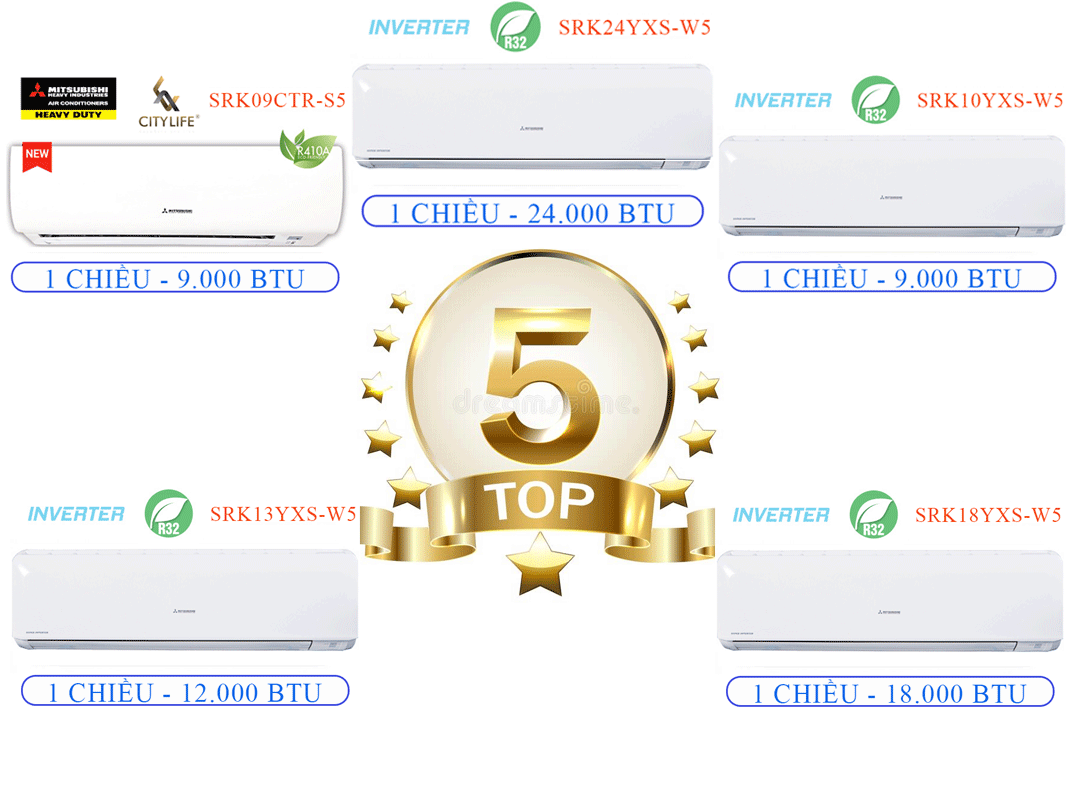 Top 5 mẫu điều hòa dân dụng Mitsubishi Heavy đáng mua nhất hè 2023