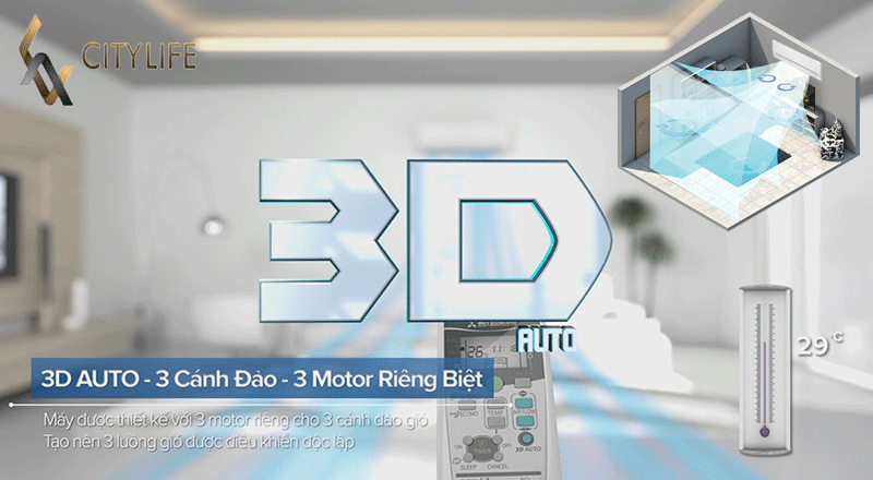 Công nghệ đảo gió 3D Auto