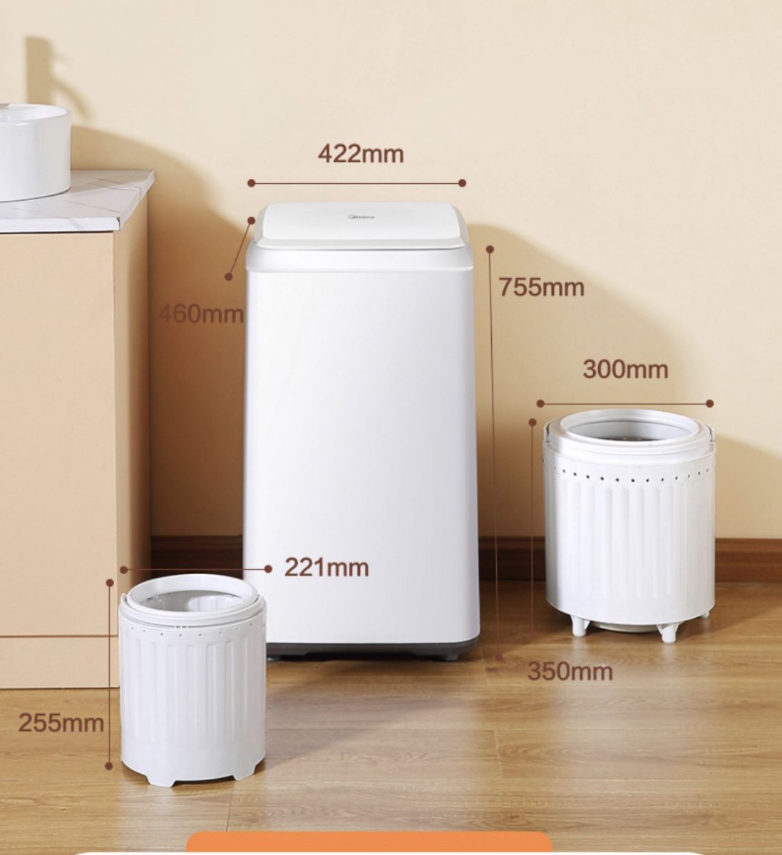 Máy giặt mini Midea A21W Trắng