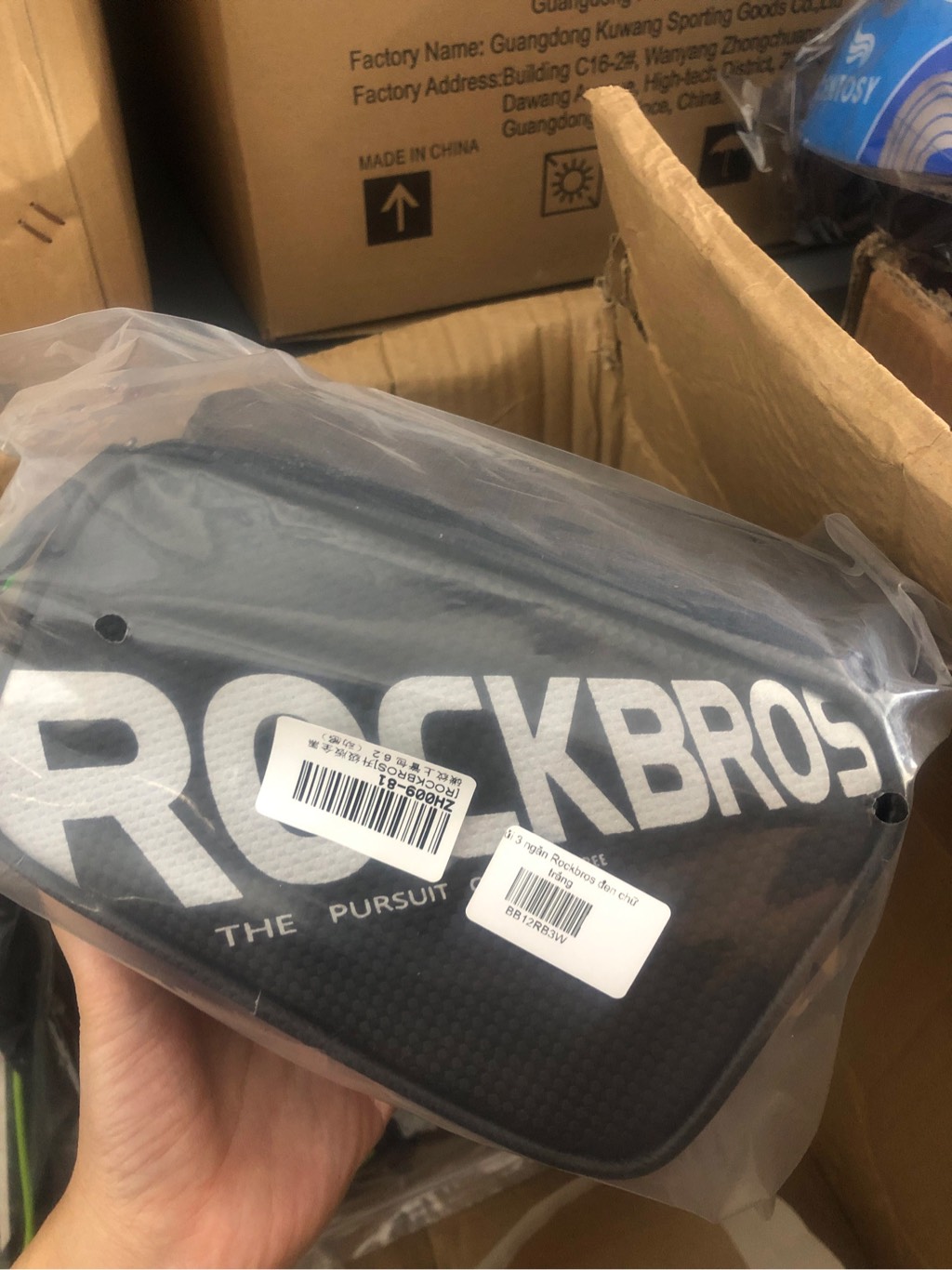 Túi 3 ngăn Rockbros đen chữ trắng