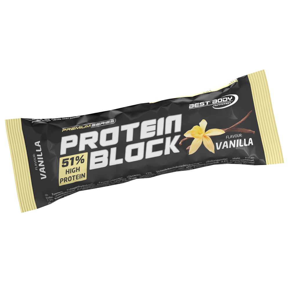 Thanh Bổ Sung Protein Block Vị Vanilla Best Body Nutrition 90g x 15 Thanh/ Hộp